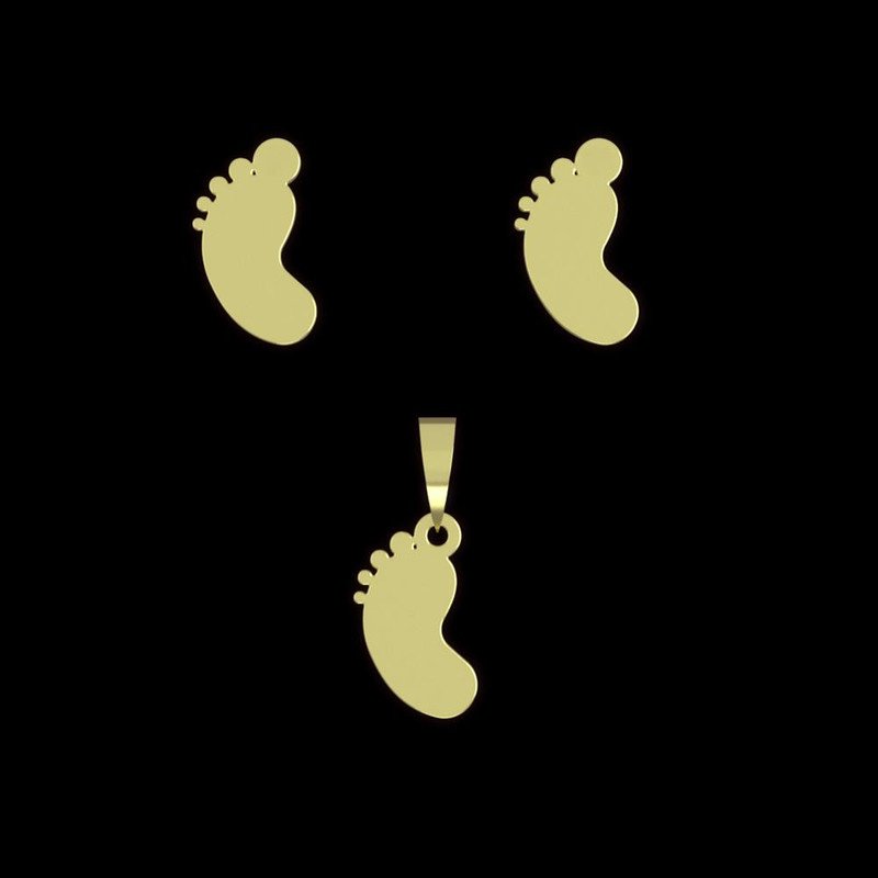 نیم ست طلا 18 عیار زنانه مدوپد مدل پا کد NA13754 نیم ست طلا 18 عیار زنانه مدوپد مدل پا کد NA13754