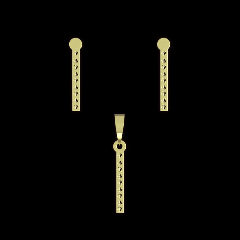 نیم ست طلا 18 عیار زنانه مدوپد مدل مستطیل کد NA13854 نیم ست طلا 18 عیار زنانه مدوپد مدل مستطیل کد NA13854