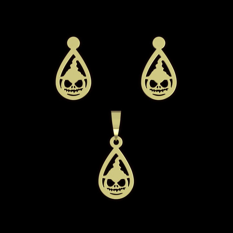 نیم ست طلا 18 عیار زنانه مدوپد مدل هالووین کد NA13877 نیم ست طلا 18 عیار زنانه مدوپد مدل هالووین کد NA13877