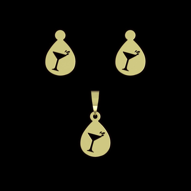 نیم ست طلا 18 عیار زنانه مدوپد مدل گیلاس کد NA13992 نیم ست طلا 18 عیار زنانه مدوپد مدل گیلاس کد NA13992