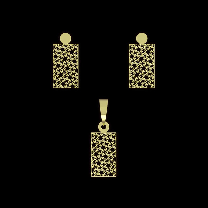 نیم ست طلا 18 عیار زنانه مدوپد مدل مستطیل کد NA14210 نیم ست طلا 18 عیار زنانه مدوپد مدل مستطیل کد NA14210