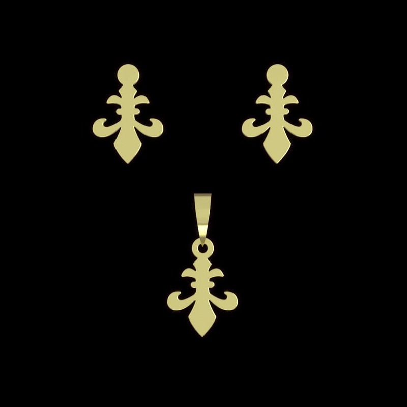 نیم ست طلا 18 عیار زنانه مدوپد مدل اسلیمی کد NA14339 نیم ست طلا 18 عیار زنانه مدوپد مدل اسلیمی کد NA14339