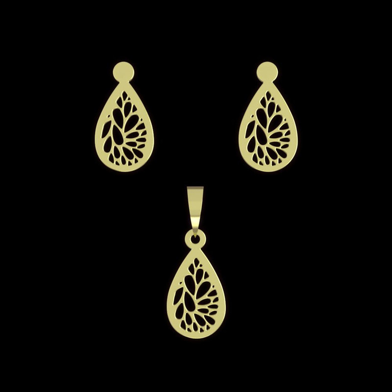 نیم ست طلا 18 عیار زنانه مدوپد مدل هندسی کد NA14445 نیم ست طلا 18 عیار زنانه مدوپد مدل هندسی کد NA14445