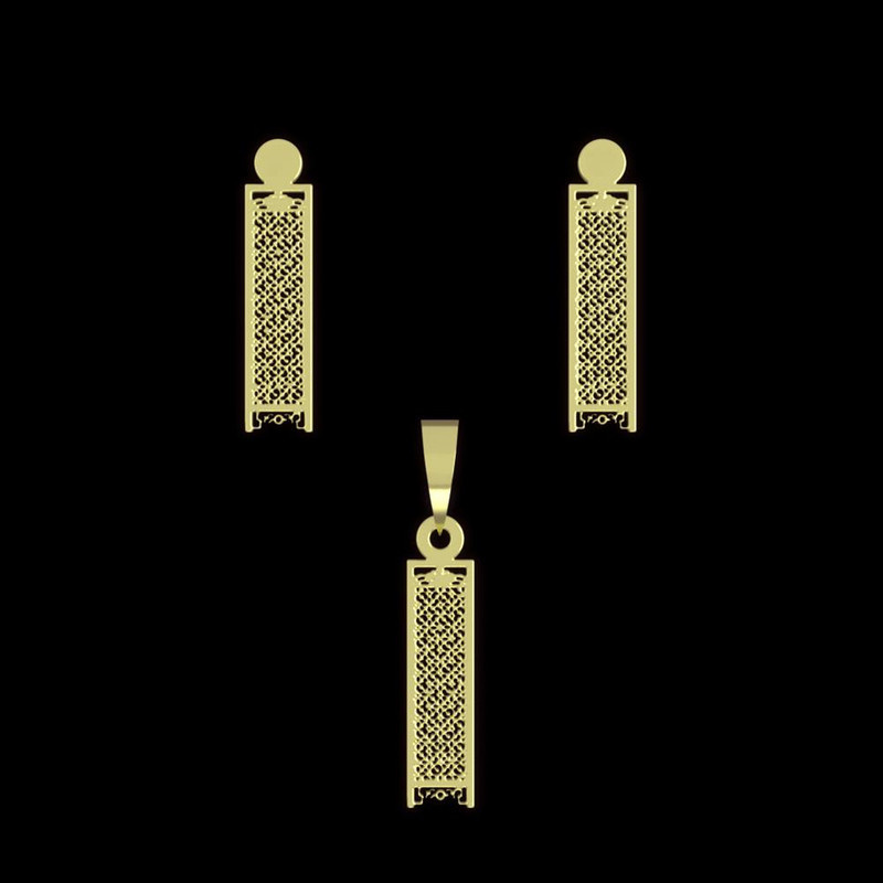 نیم ست طلا 18 عیار زنانه مدوپد مدل مستطیل کد NA14463 نیم ست طلا 18 عیار زنانه مدوپد مدل مستطیل کد NA14463