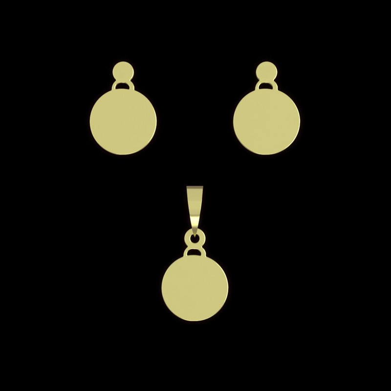 نیم ست طلا 18 عیار زنانه مدوپد مدل دایره کد NA14512 نیم ست طلا 18 عیار زنانه مدوپد مدل دایره کد NA14512