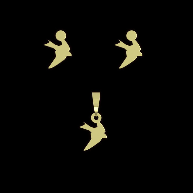 نیم ست طلا 18 عیار زنانه مدوپد مدل پرنده کد NA14679 نیم ست طلا 18 عیار زنانه مدوپد مدل پرنده کد NA14679