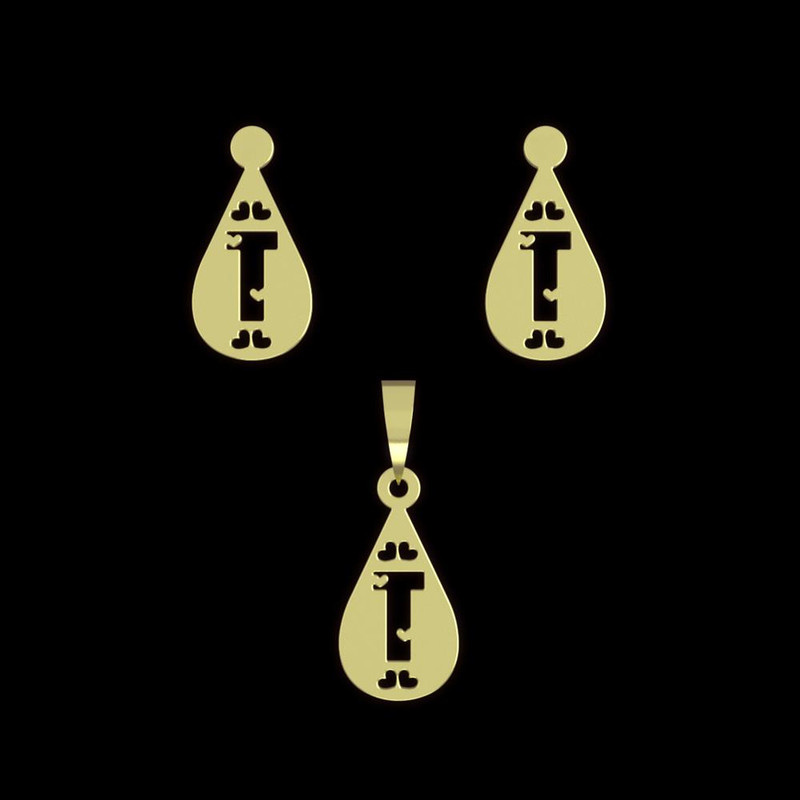 نیم ست طلا 18 عیار زنانه مدوپد مدل T حرف کد NA14729 نیم ست طلا 18 عیار زنانه مدوپد مدل T حرف کد NA14729