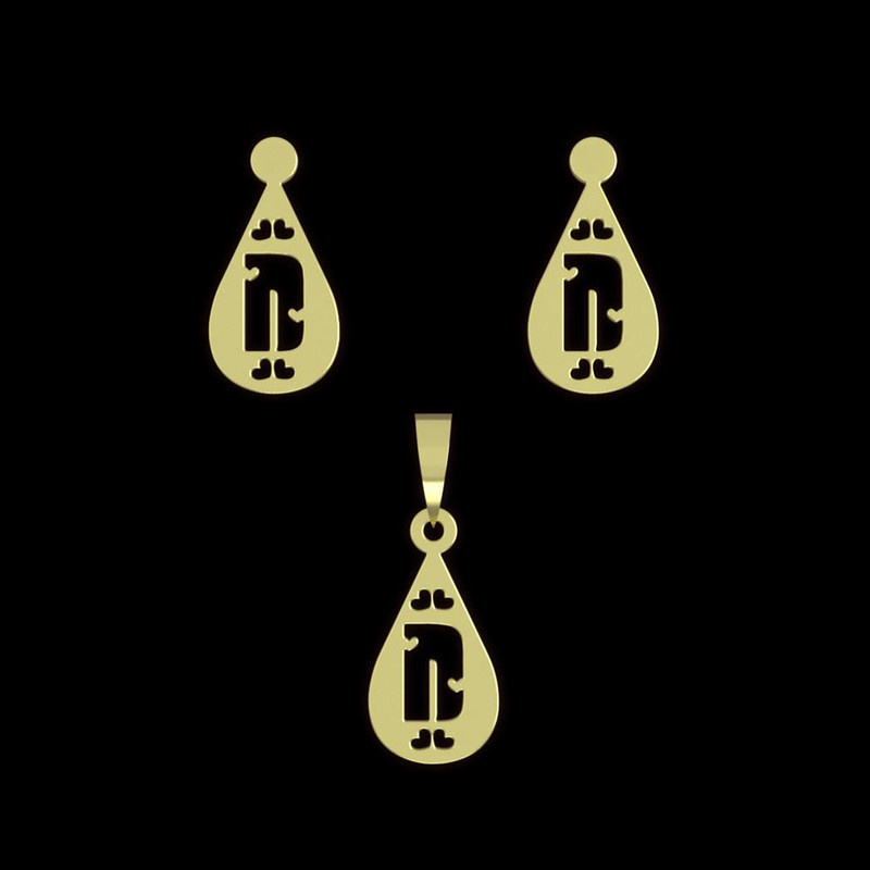 نیم ست طلا 18 عیار زنانه مدوپد مدل D حرف کد NA14740 نیم ست طلا 18 عیار زنانه مدوپد مدل D حرف کد NA14740