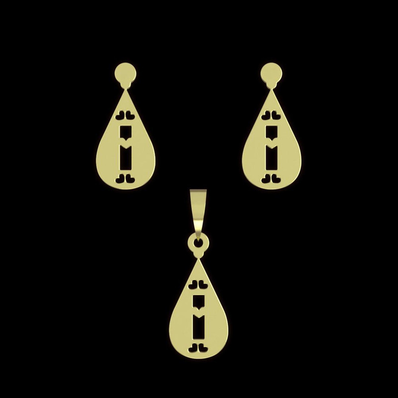 نیم ست طلا 18 عیار زنانه مدوپد مدل I حرف کد NA14757 نیم ست طلا 18 عیار زنانه مدوپد مدل I حرف کد NA14757