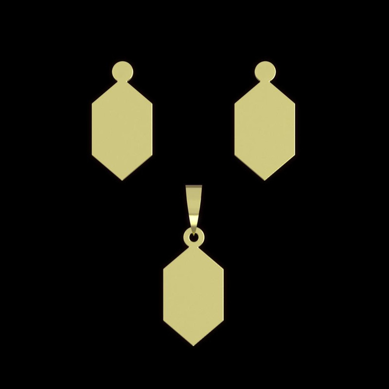 نیم ست طلا 18 عیار زنانه مدوپد مدل شش ضلعی کد NA14824 نیم ست طلا 18 عیار زنانه مدوپد مدل شش ضلعی کد NA14824