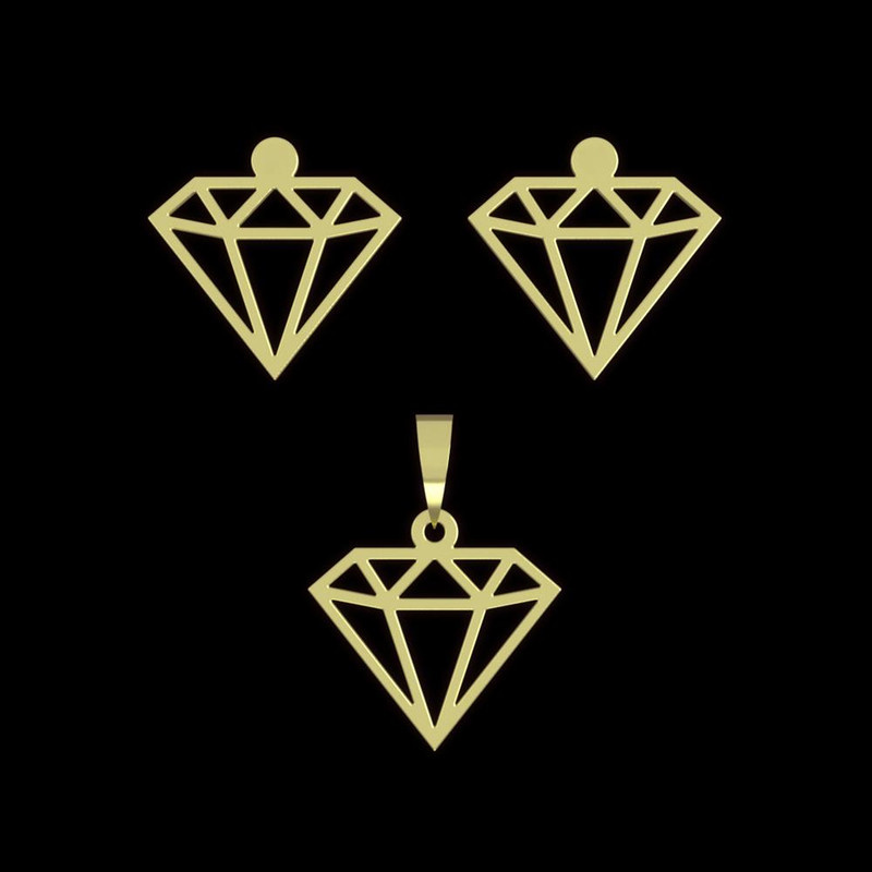 نیم ست طلا 18 عیار زنانه مدوپد مدل الماس کد NA14956 نیم ست طلا 18 عیار زنانه مدوپد مدل الماس کد NA14956