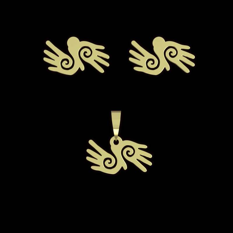 نیم ست طلا 18 عیار زنانه مدوپد مدل دست کد NA15092 نیم ست طلا 18 عیار زنانه مدوپد مدل دست کد NA15092