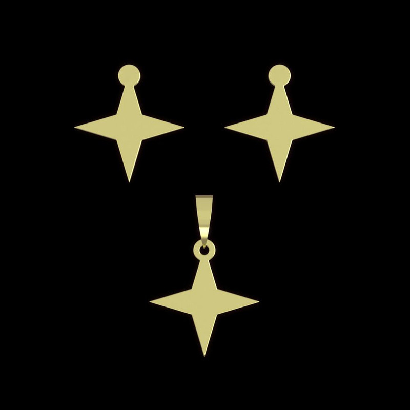 نیم ست طلا 18 عیار زنانه مدوپد مدل ستاره کد NA15525 نیم ست طلا 18 عیار زنانه مدوپد مدل ستاره کد NA15525