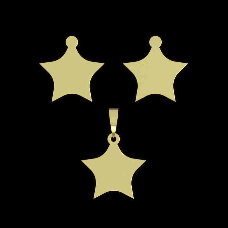 نیم ست طلا 18 عیار زنانه مدوپد مدل ستاره کد NA15535 نیم ست طلا 18 عیار زنانه مدوپد مدل ستاره کد NA15535