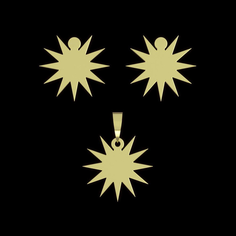 نیم ست طلا 18 عیار زنانه مدوپد مدل ستاره کد NA15545 نیم ست طلا 18 عیار زنانه مدوپد مدل ستاره کد NA15545