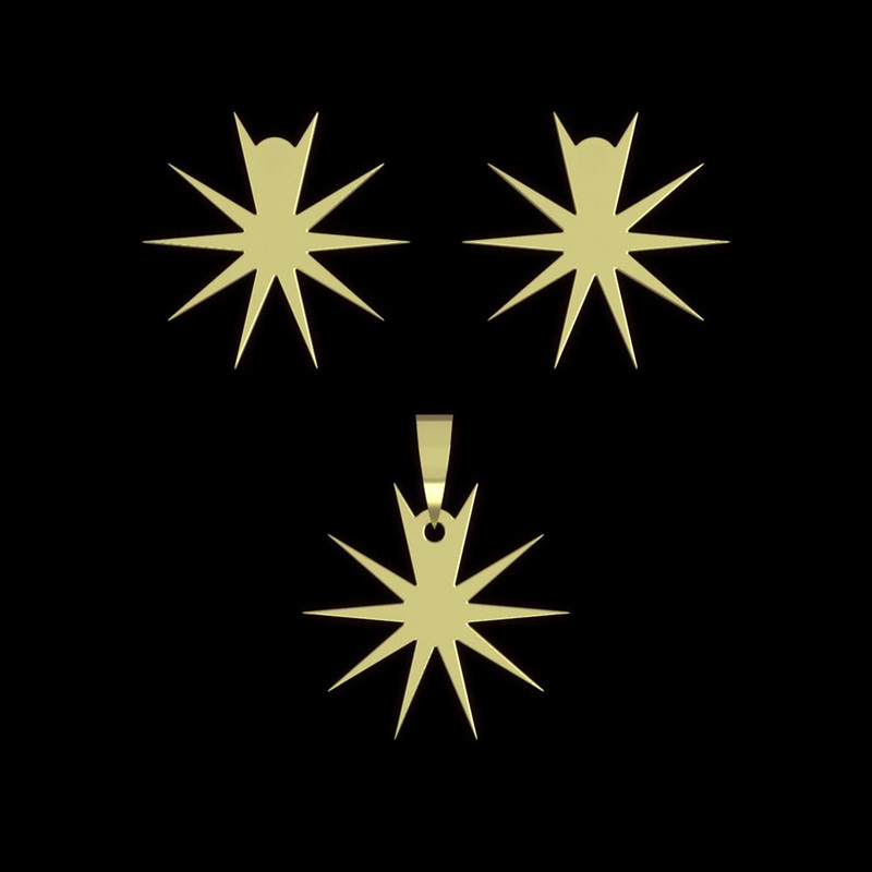 نیم ست طلا 18 عیار زنانه مدوپد مدل ستاره کد NA15565 نیم ست طلا 18 عیار زنانه مدوپد مدل ستاره کد NA15565