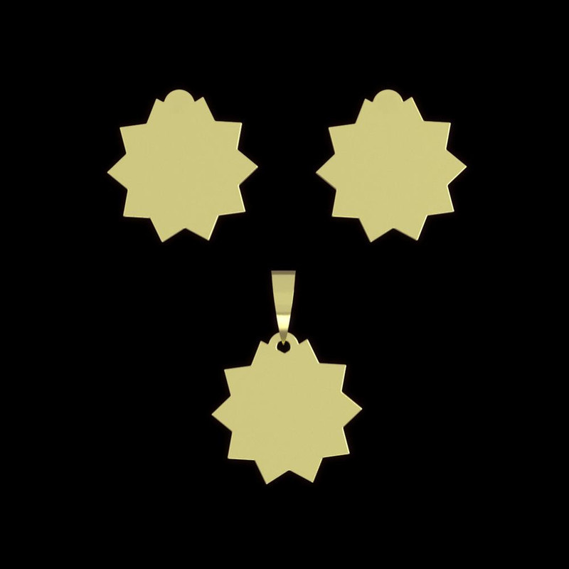 نیم ست طلا 18 عیار زنانه مدوپد مدل ستاره کد NA15595 نیم ست طلا 18 عیار زنانه مدوپد مدل ستاره کد NA15595