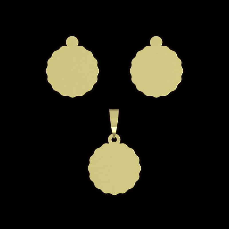 نیم ست طلا 18 عیار زنانه مدوپد مدل ستاره کد NA15623