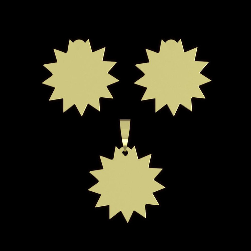 نیم ست طلا 18 عیار زنانه مدوپد مدل ستاره کد NA15628