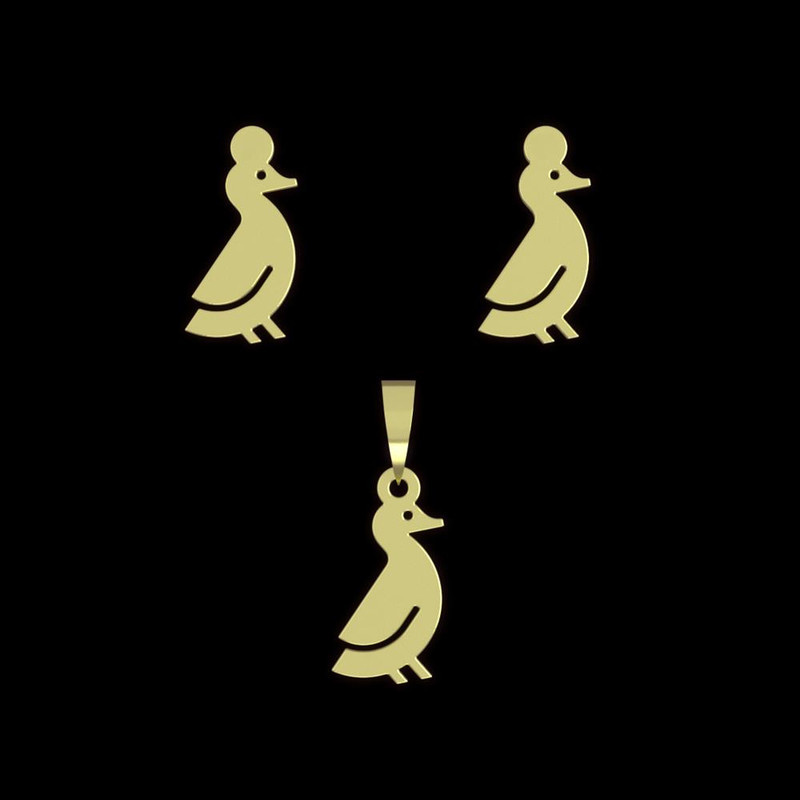 نیم ست طلا 18 عیار زنانه مدوپد مدل پرنده کد NA16042 نیم ست طلا 18 عیار زنانه مدوپد مدل پرنده کد NA16042