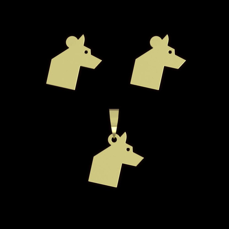 نیم ست طلا 18 عیار زنانه مدوپد مدل گرگ کد NA16072 نیم ست طلا 18 عیار زنانه مدوپد مدل گرگ کد NA16072