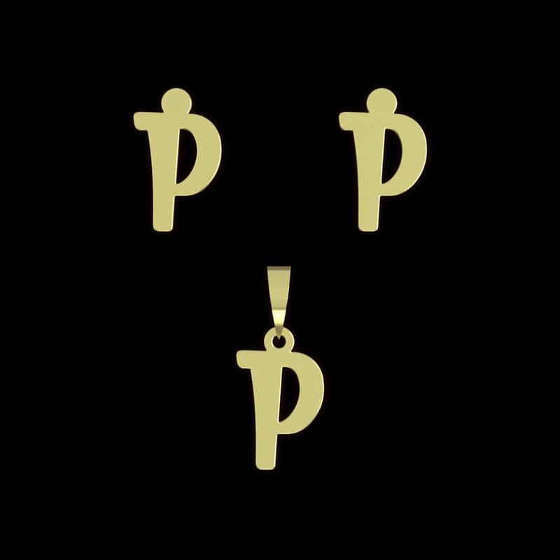 نیم ست طلا 18 عیار زنانه مدوپد مدل حرف P کد NA16642 نیم ست طلا 18 عیار زنانه مدوپد مدل حرف P کد NA16642