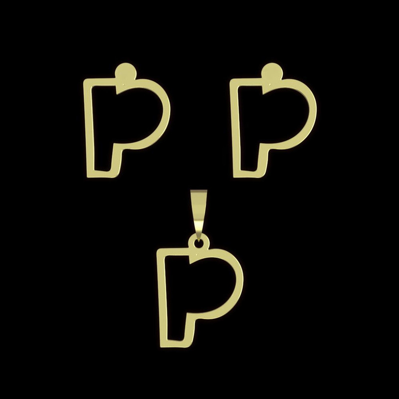 نیم ست طلا 18 عیار زنانه مدوپد مدل حرف P کد NA16696 نیم ست طلا 18 عیار زنانه مدوپد مدل حرف P کد NA16696