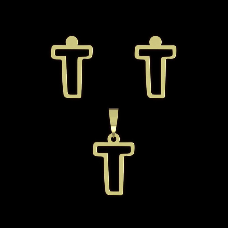 نیم ست طلا 18 عیار زنانه مدوپد مدل حرف T کد NA16700 نیم ست طلا 18 عیار زنانه مدوپد مدل حرف T کد NA16700