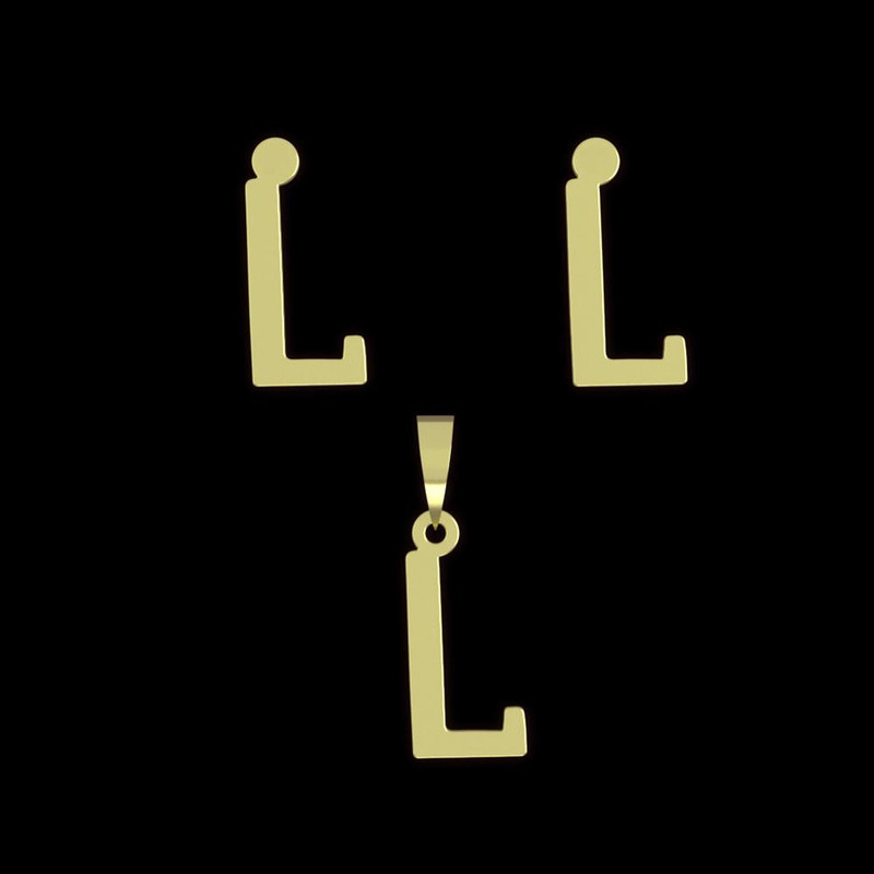 نیم ست طلا 18 عیار زنانه مدوپد مدل حرف L کد NA16744 نیم ست طلا 18 عیار زنانه مدوپد مدل حرف L کد NA16744