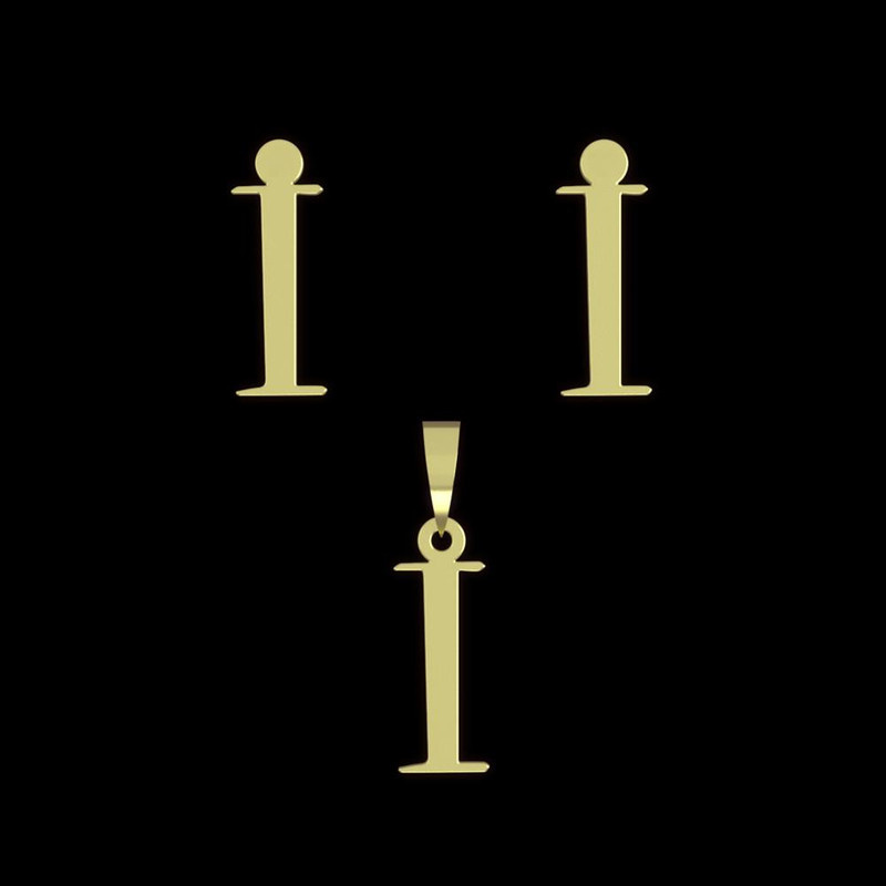 نیم ست طلا 18 عیار زنانه مدوپد مدل حرف I کد NA16789 نیم ست طلا 18 عیار زنانه مدوپد مدل حرف I کد NA16789