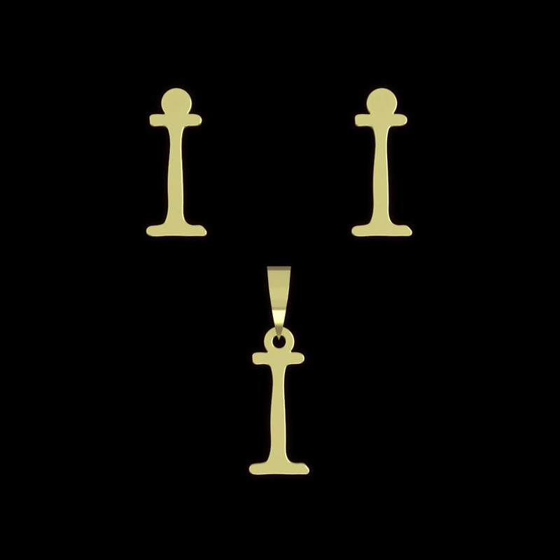 نیم ست طلا 18 عیار زنانه مدوپد مدل حرف I کد NA17077 نیم ست طلا 18 عیار زنانه مدوپد مدل حرف I کد NA17077