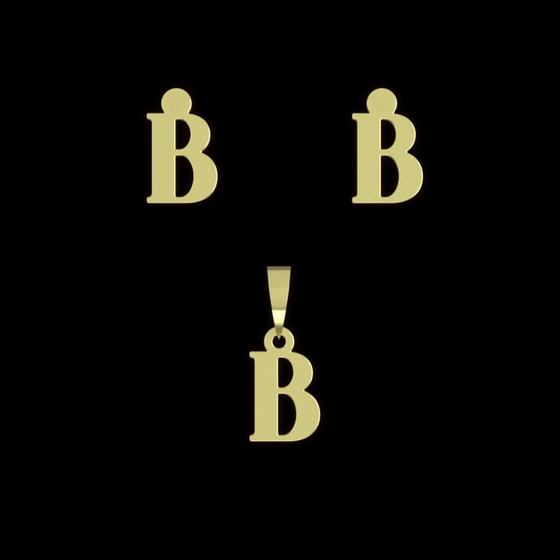 نیم ست طلا 18 عیار زنانه مدوپد مدل حرف B کد NA17148 نیم ست طلا 18 عیار زنانه مدوپد مدل حرف B کد NA17148