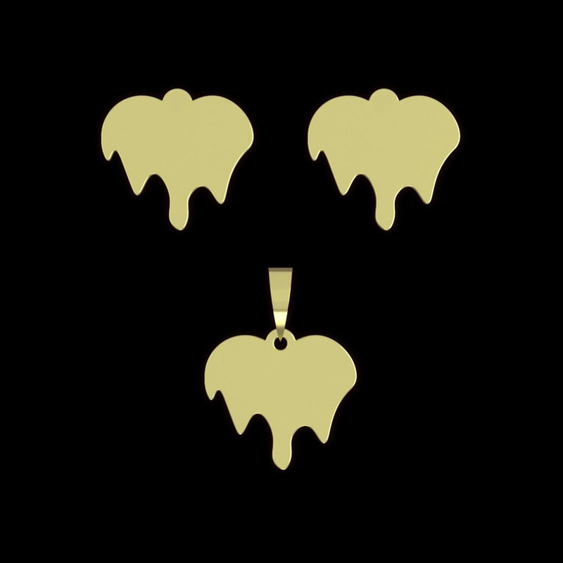 نیم ست طلا 18 عیار زنانه مدوپد مدل قلب کد NA17742 نیم ست طلا 18 عیار زنانه مدوپد مدل قلب کد NA17742