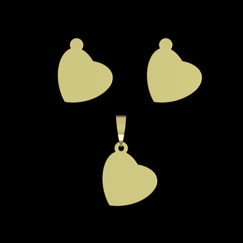 نیم ست طلا 18 عیار زنانه مدوپد مدل قلب کد NA17771 نیم ست طلا 18 عیار زنانه مدوپد مدل قلب کد NA17771