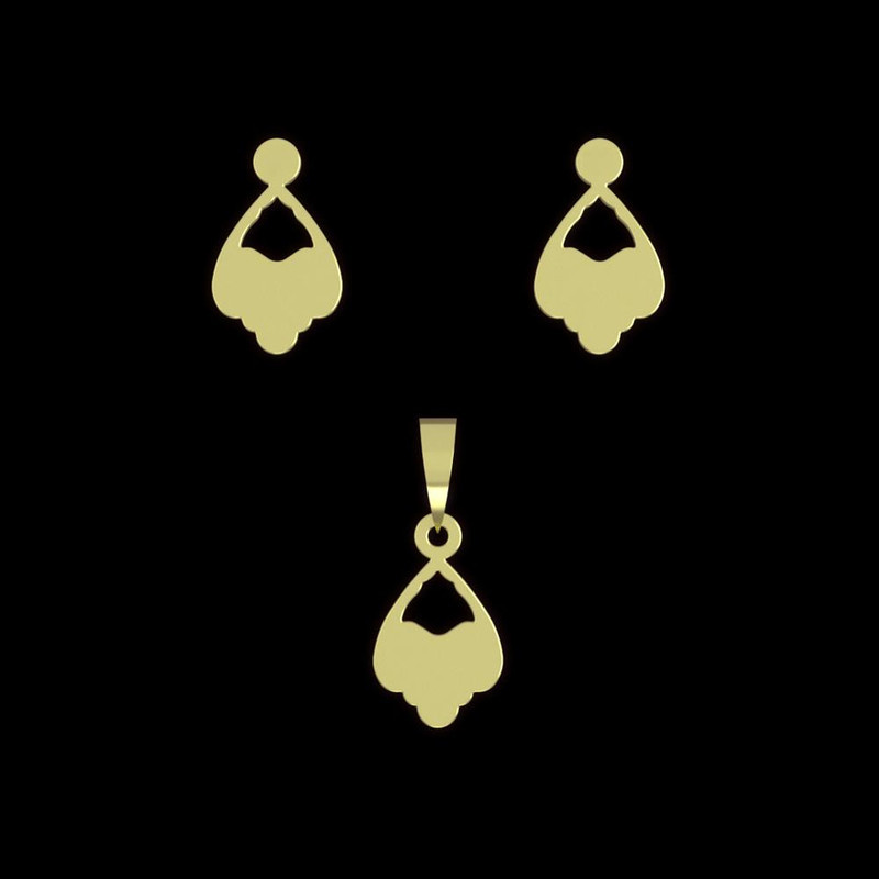 نیم ست طلا 18 عیار زنانه مدوپد مدل هندسی کد NA10519 نیم ست طلا 18 عیار زنانه مدوپد مدل هندسی کد NA10519