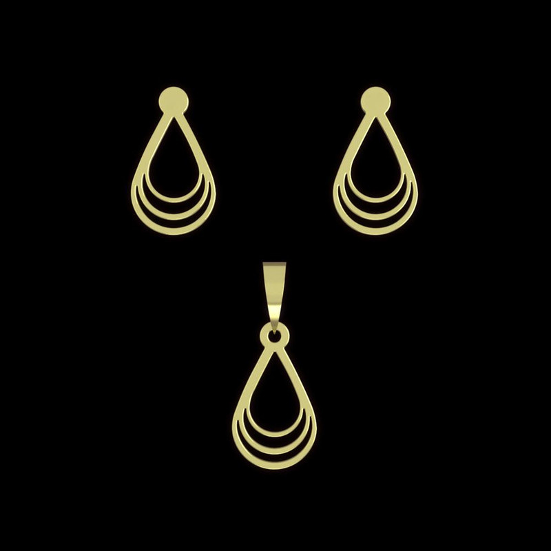 نیم ست طلا 18 عیار زنانه مدوپد مدل اشک کد NA10542 نیم ست طلا 18 عیار زنانه مدوپد مدل اشک کد NA10542