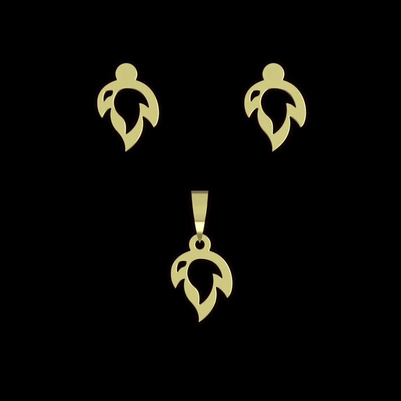 نیم ست طلا 18 عیار زنانه مدوپد مدل آتش کد NA10546 نیم ست طلا 18 عیار زنانه مدوپد مدل آتش کد NA10546