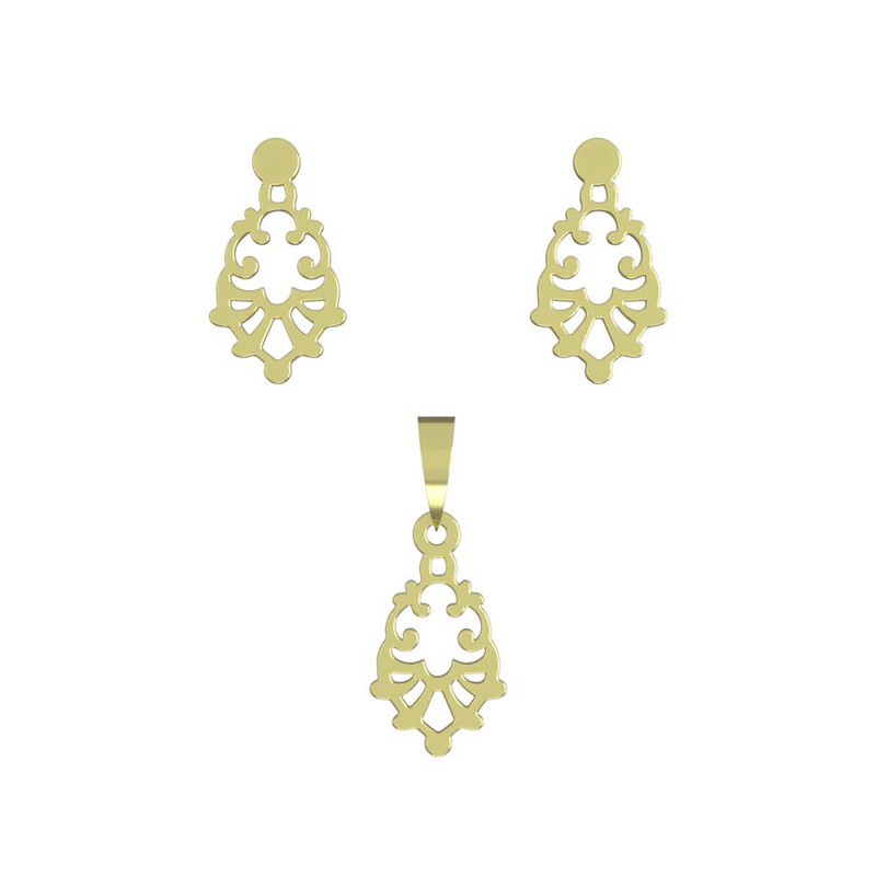 نیم ست طلا 18 عیار زنانه مدوپد مدل هندسی کد NA10571 نیم ست طلا 18 عیار زنانه مدوپد مدل هندسی کد NA10571