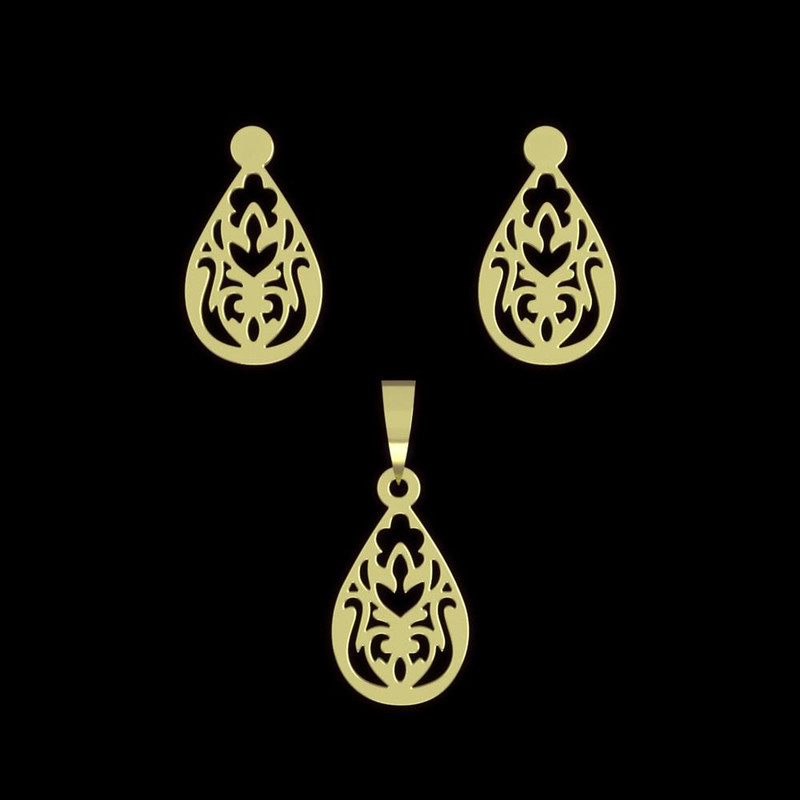 نیم ست طلا 18 عیار زنانه مدوپد مدل اسلیمی کد NA10579 نیم ست طلا 18 عیار زنانه مدوپد مدل اسلیمی کد NA10579