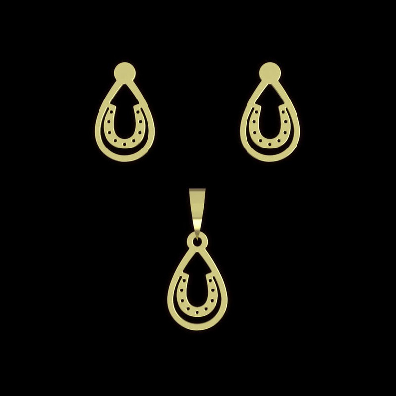 نیم ست طلا 18 عیار زنانه مدوپد مدل اشک کد NA10612 نیم ست طلا 18 عیار زنانه مدوپد مدل اشک کد NA10612