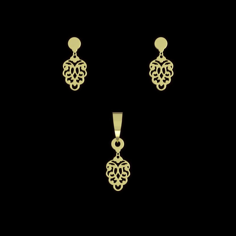 نیم ست طلا 18 عیار زنانه مدوپد مدل اسلیمی کد NA10674 نیم ست طلا 18 عیار زنانه مدوپد مدل اسلیمی کد NA10674