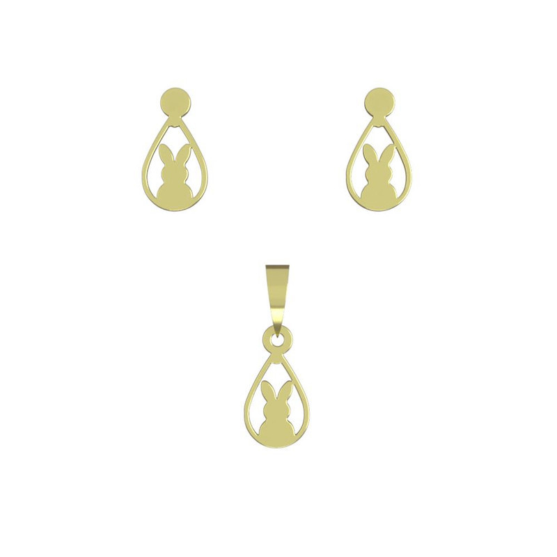 نیم ست طلا 18 عیار زنانه مدوپد مدل خرگوش کد NA10702 نیم ست طلا 18 عیار زنانه مدوپد مدل خرگوش کد NA10702