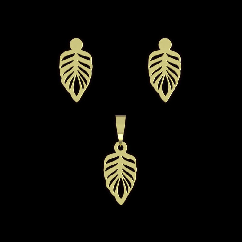 نیم ست طلا 18 عیار زنانه مدوپد مدل برگ کد NA10711 نیم ست طلا 18 عیار زنانه مدوپد مدل برگ کد NA10711