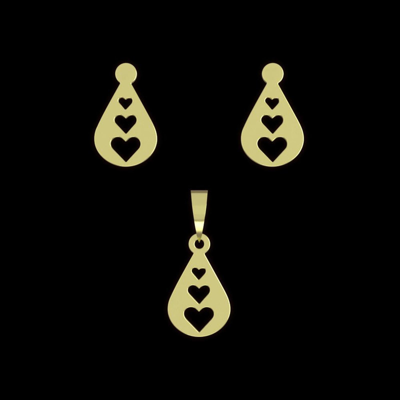 نیم ست طلا 18 عیار زنانه مدوپد مدل قلب کد NA10712 نیم ست طلا 18 عیار زنانه مدوپد مدل قلب کد NA10712