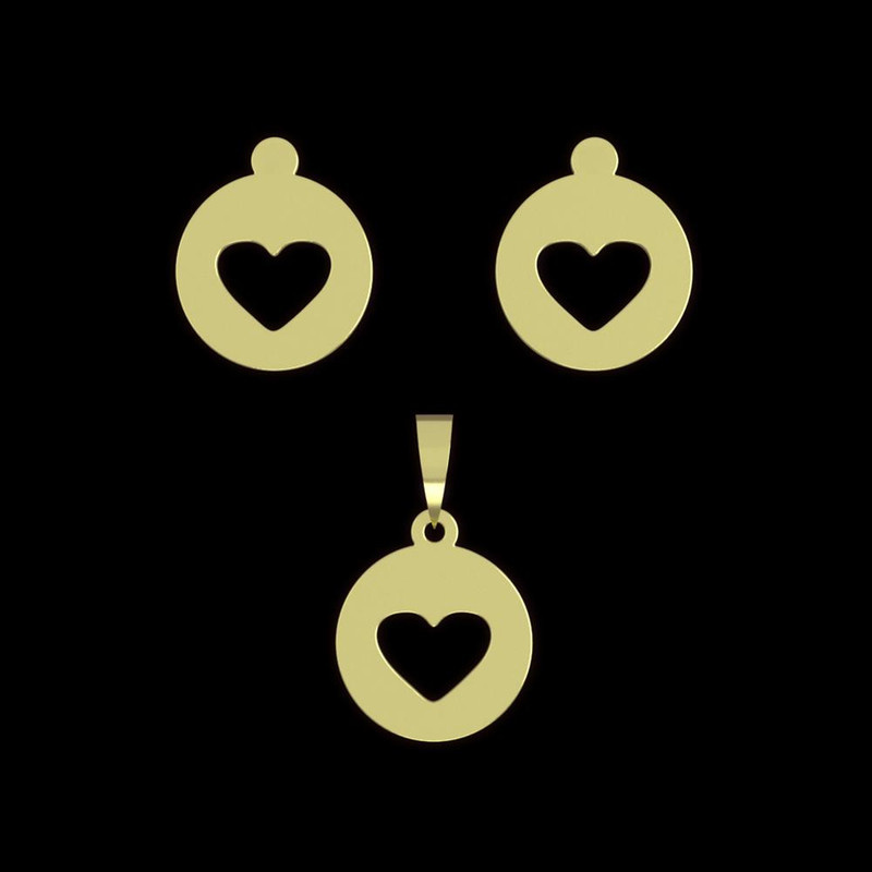 نیم ست طلا 18 عیار زنانه مدوپد مدل قلب کد NA10730 نیم ست طلا 18 عیار زنانه مدوپد مدل قلب کد NA10730