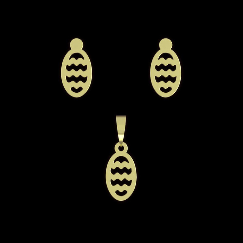 نیم ست طلا 18 عیار زنانه مدوپد مدل بیضی کد NA10746 نیم ست طلا 18 عیار زنانه مدوپد مدل بیضی کد NA10746