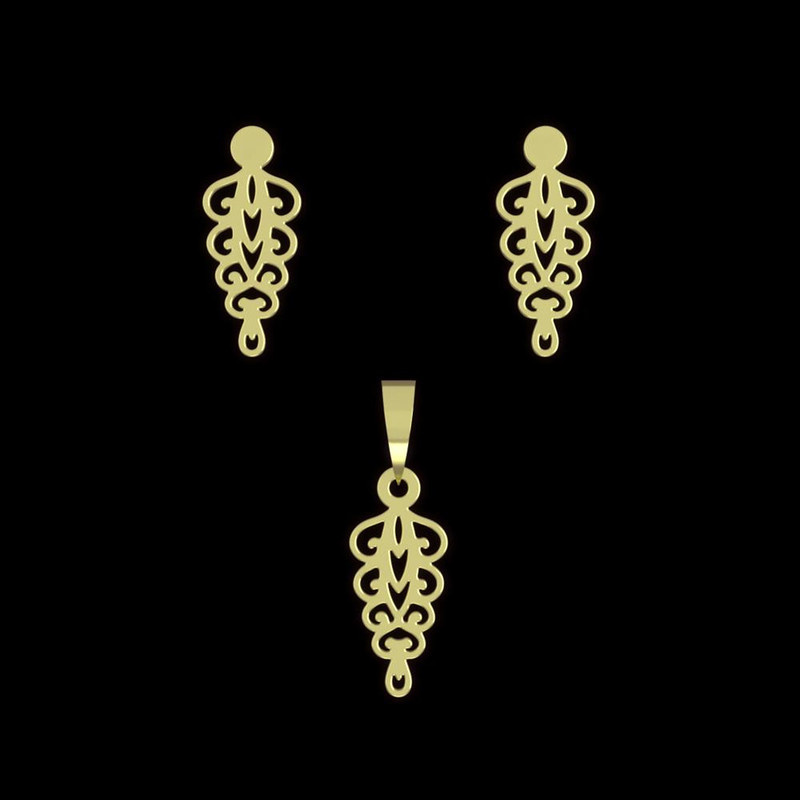 نیم ست طلا 18 عیار زنانه مدوپد مدل اسلیمی کد NA10791 نیم ست طلا 18 عیار زنانه مدوپد مدل اسلیمی کد NA10791