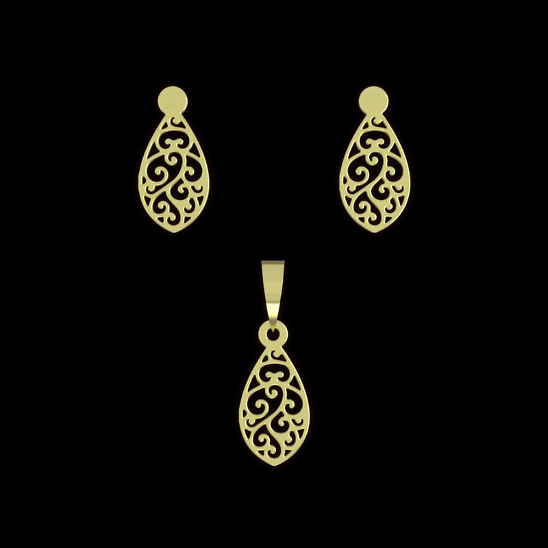 نیم ست طلا 18 عیار زنانه مدوپد مدل اسلمیی کد NA10802 نیم ست طلا 18 عیار زنانه مدوپد مدل اسلمیی کد NA10802