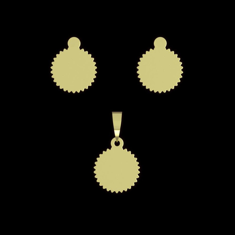 نیم ست طلا 18 عیار زنانه مدوپد مدل دایره کد NA10830 نیم ست طلا 18 عیار زنانه مدوپد مدل دایره کد NA10830