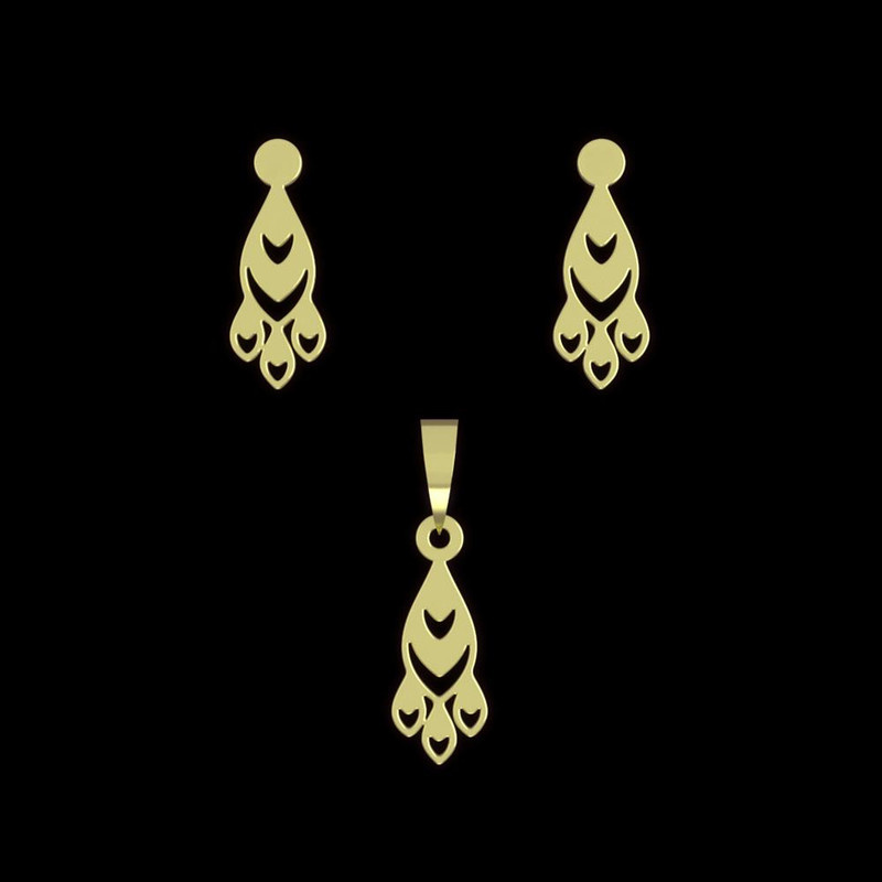 نیم ست طلا 18 عیار زنانه مدوپد مدل اسلیمی کد NA10837 نیم ست طلا 18 عیار زنانه مدوپد مدل اسلیمی کد NA10837